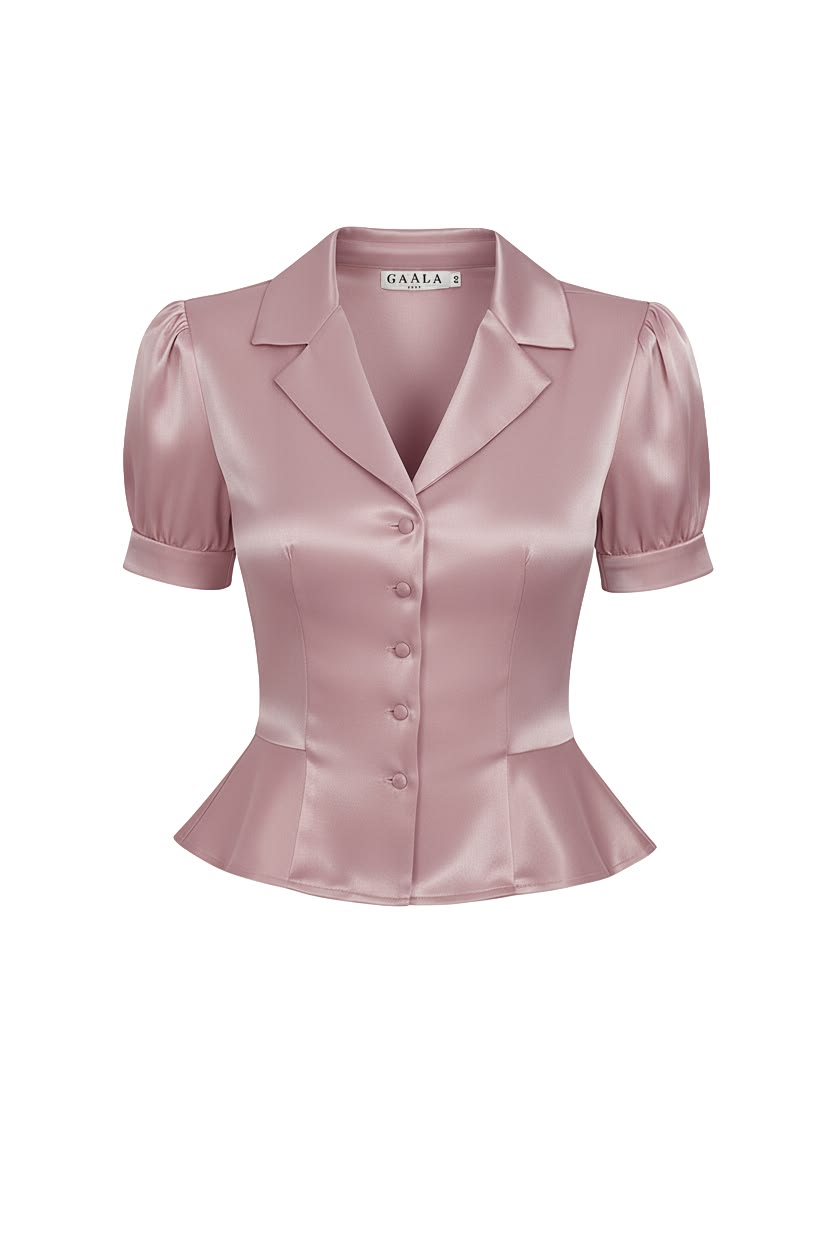 Blusa satinada rosa